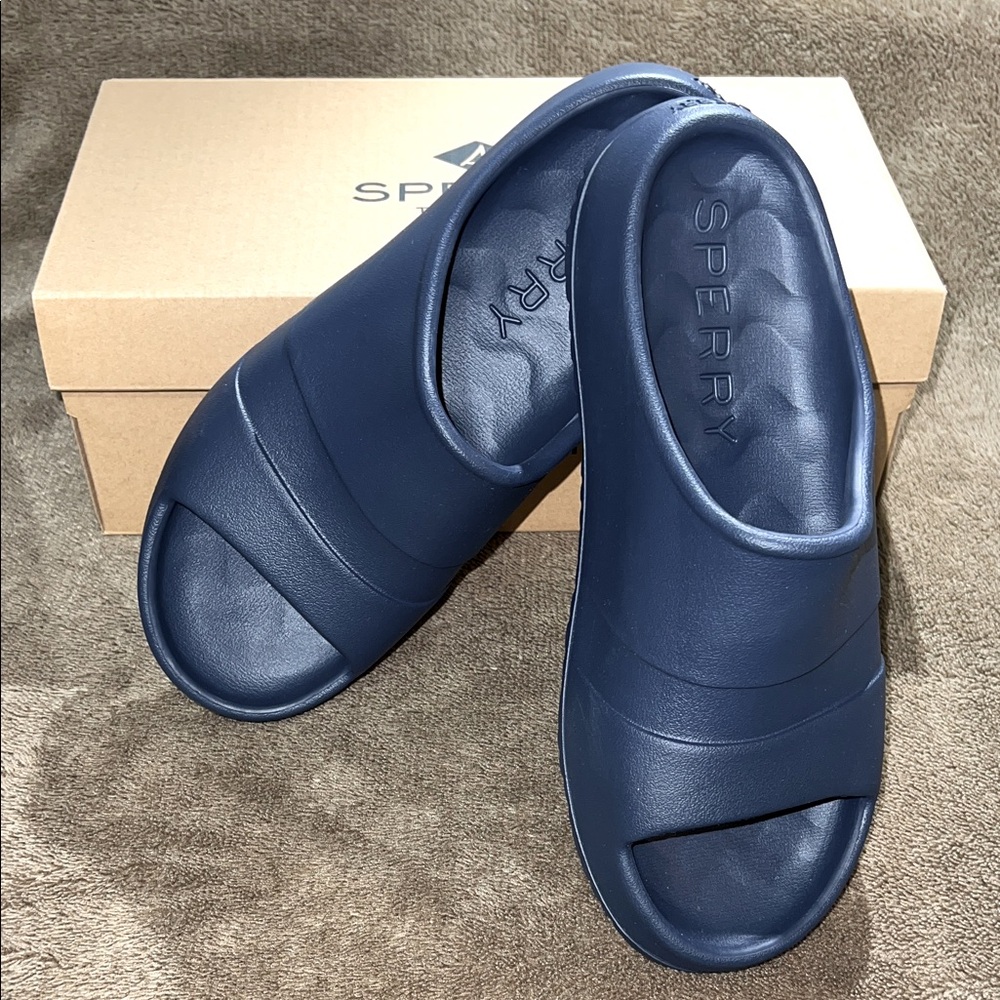 Sperry Float Slide Navy Men’s Sandals Size 10M “NEW”
